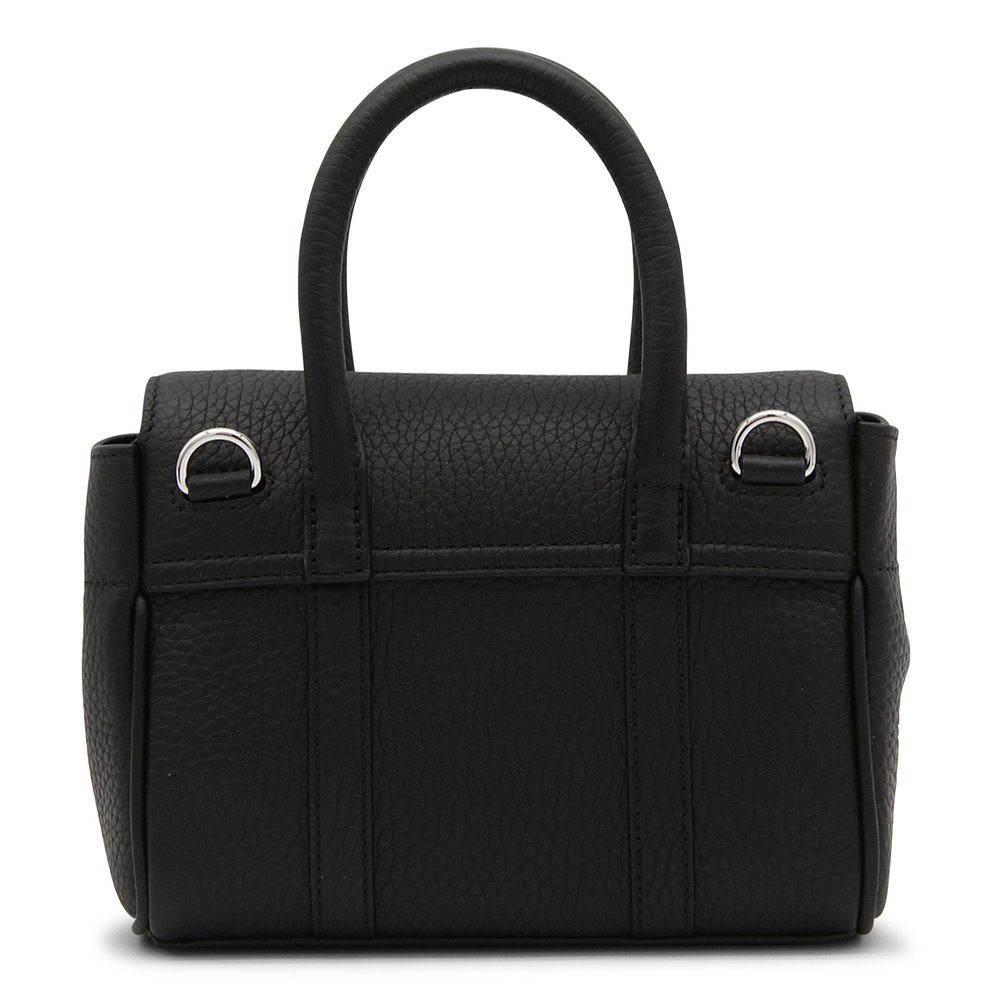 香港直邮Mulberry 迈宝瑞 女士 BLACK LEATHER MINI BAYSWATER HE - 图2