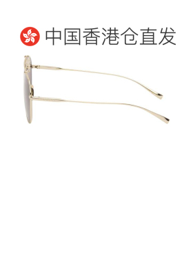 1h可退 香港直邮Gucci 古驰 女士 金色 Bamboo Metal 太阳镜 GG20