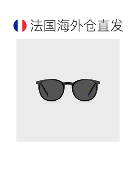 自营欧洲直邮HUGO BOSS雨果 男士黑色醋酸纤维蓝色logo太阳镜