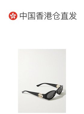 1h可退 香港直邮Gucci 古驰 女士 黑色 Oval Frame 太阳镜 GG1660