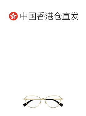 香港直邮Gucci 古驰 女士 徽标平光镜 GG1595O metal金属色 舒适