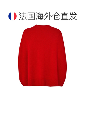 欧洲直邮自营TOTEME 女士红色羊绒圆领针织斗篷