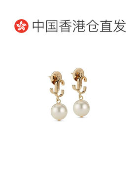 Jimmy Choo 金属珍珠耳钉 JCPEARLEARRIN【付后1h可退】