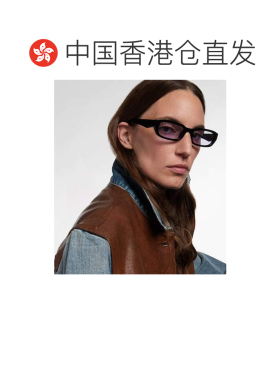 1h可退 香港直邮Prada 普拉达 女士 矩形太阳眼镜 black黑色 舒适