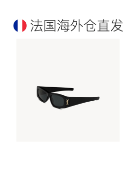 自营欧洲直邮YSL圣罗兰 SL M140女士黑色醋酸纤维矩形太阳镜