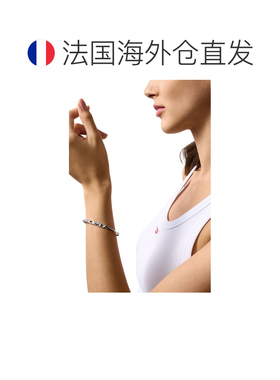 自营欧洲直邮Diesel迪赛 女士银灰色纯银手镯