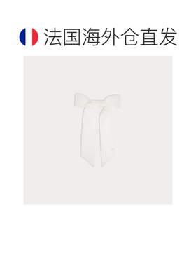 自营欧洲直邮Bonpoint小樱桃 女孩白色蝴蝶结丝绸发夹发饰配饰