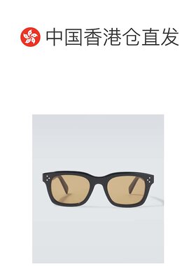1h可退 香港直邮Celine 思琳 男士 3 圆点方框太阳眼镜 black黑色