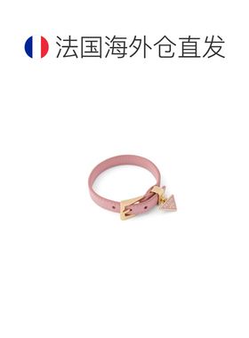 自营欧洲直邮PRADA普拉达 女士蜜桃色Saffiano皮革手链