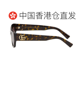 1h可退 香港直邮Gucci 古驰 女士 棕色 Low Nose Bridge Fit 太阳