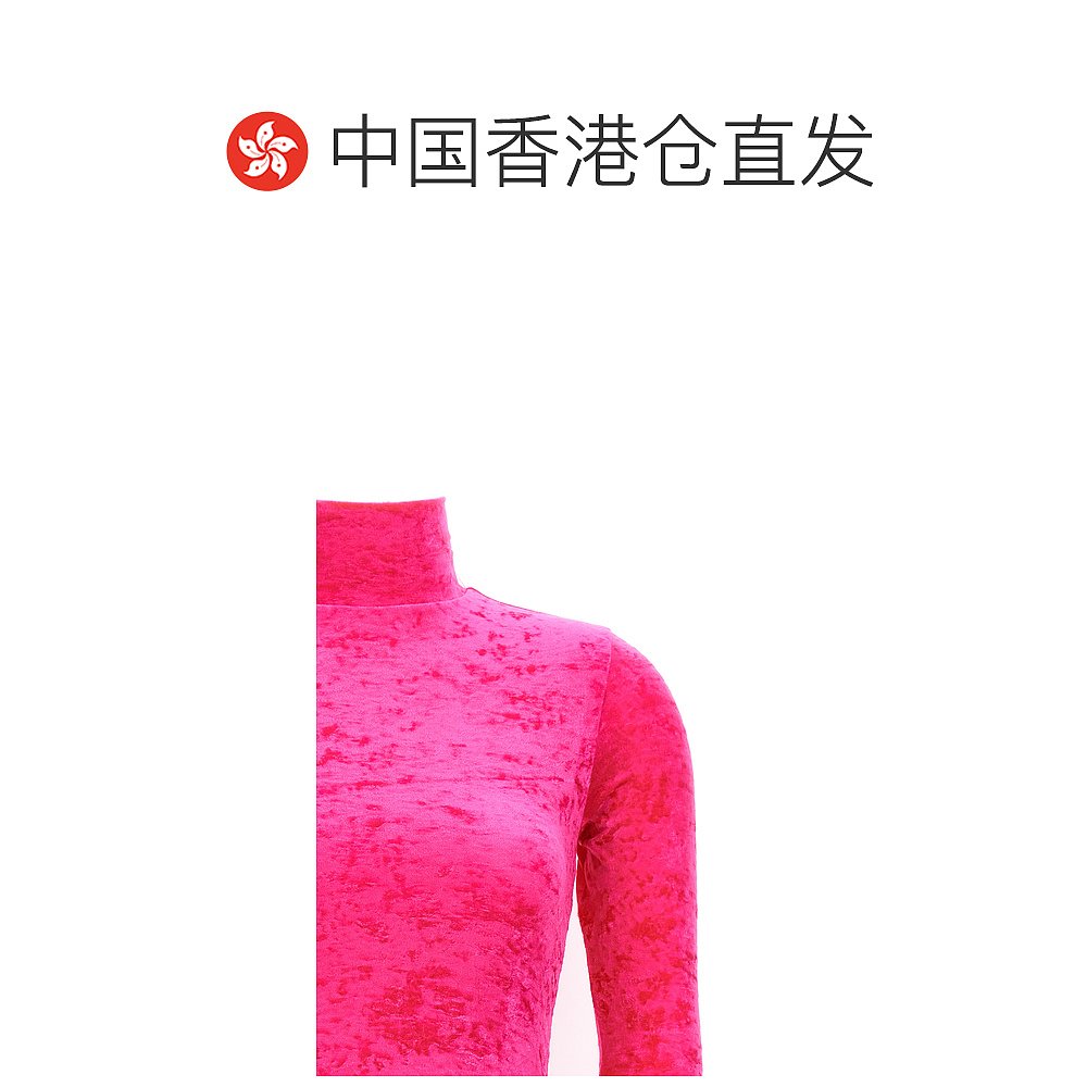 香港直邮Vetements 维特萌 女士 styling 天鹅绒迷你连衣裙 WE54D - 图1