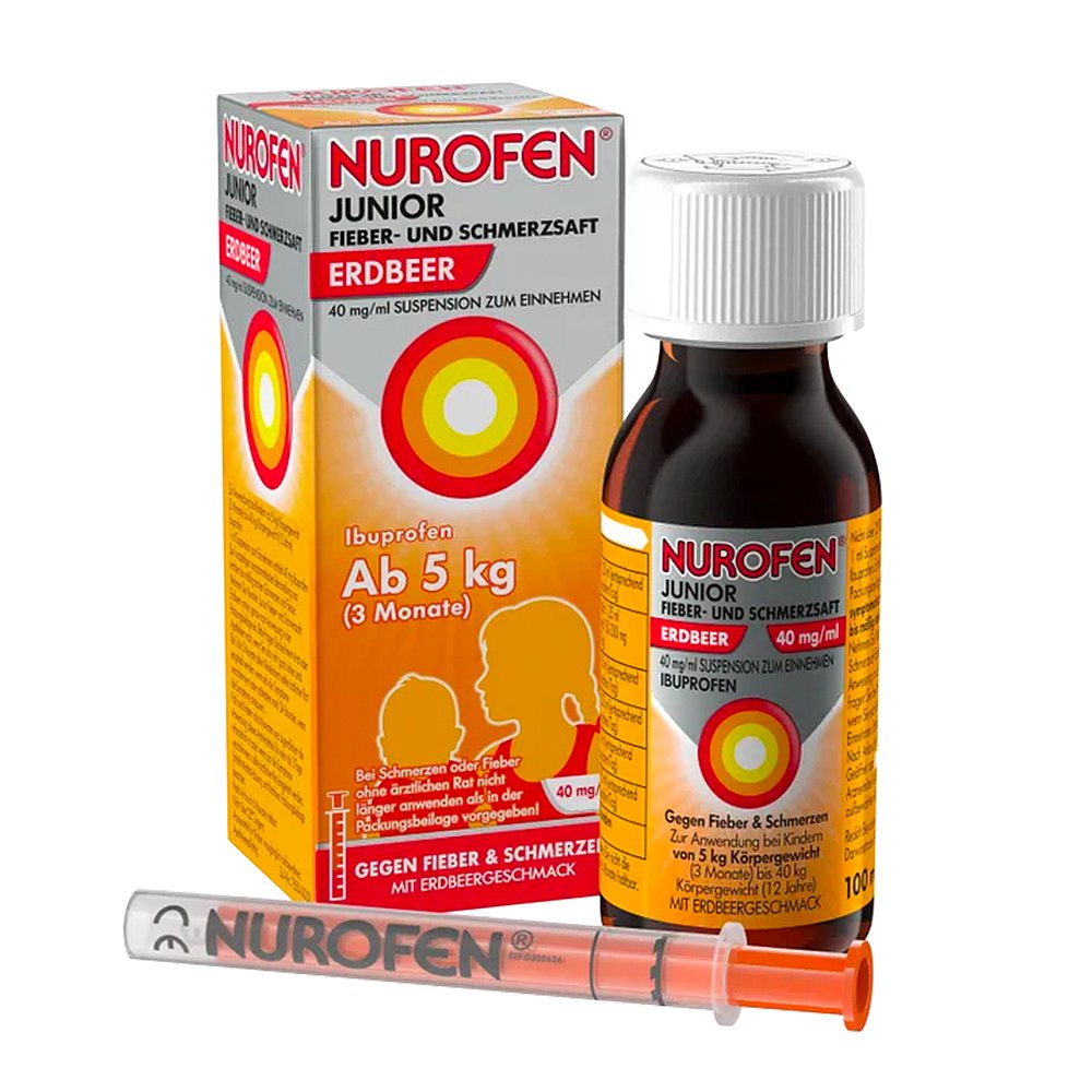 欧洲直邮德国Nurofen儿童布洛芬退烧止痛糖浆100ml 草莓味退烧药,淘宝优惠券,粉丝福利购,淘宝优惠卷