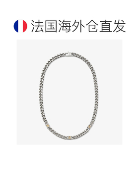 1h可退 欧洲直邮FENDI（芬兰）FF立方体项链 - 银色和金色项链