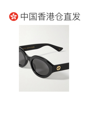 自营Gucci椭圆框防紫外线时尚复古欧美风百搭太阳镜休闲正品品牌