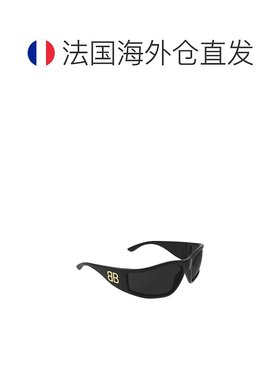 自营欧洲直邮Balenciaga巴黎世家 Sunset女士黑色聚酰胺D形框太阳