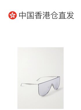 香港直邮Alaia 女士 面具大号D形框镀银太阳眼镜 AA0094S002