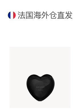 欧洲直邮YSL圣罗兰 YSLxBaccarat联名系列黑色水晶心形摆件男女通