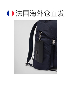 自营欧洲直邮PRADA普拉达 男士黑色Saffiano皮革眼镜盒