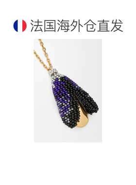 自营1h可退 欧洲直邮Loewe罗意威 女士金色/黑色纯银珍珠贝壳项链