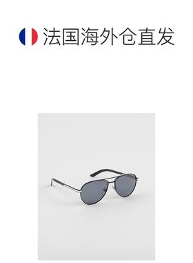 自营欧洲直邮Prada普拉达 男士黑色金属遮光防眩光太阳眼镜太阳镜