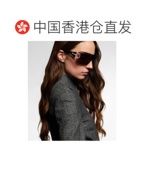 1h可退 香港直邮Gucci 古驰 女士 Sign 防护罩太阳眼镜 black黑色