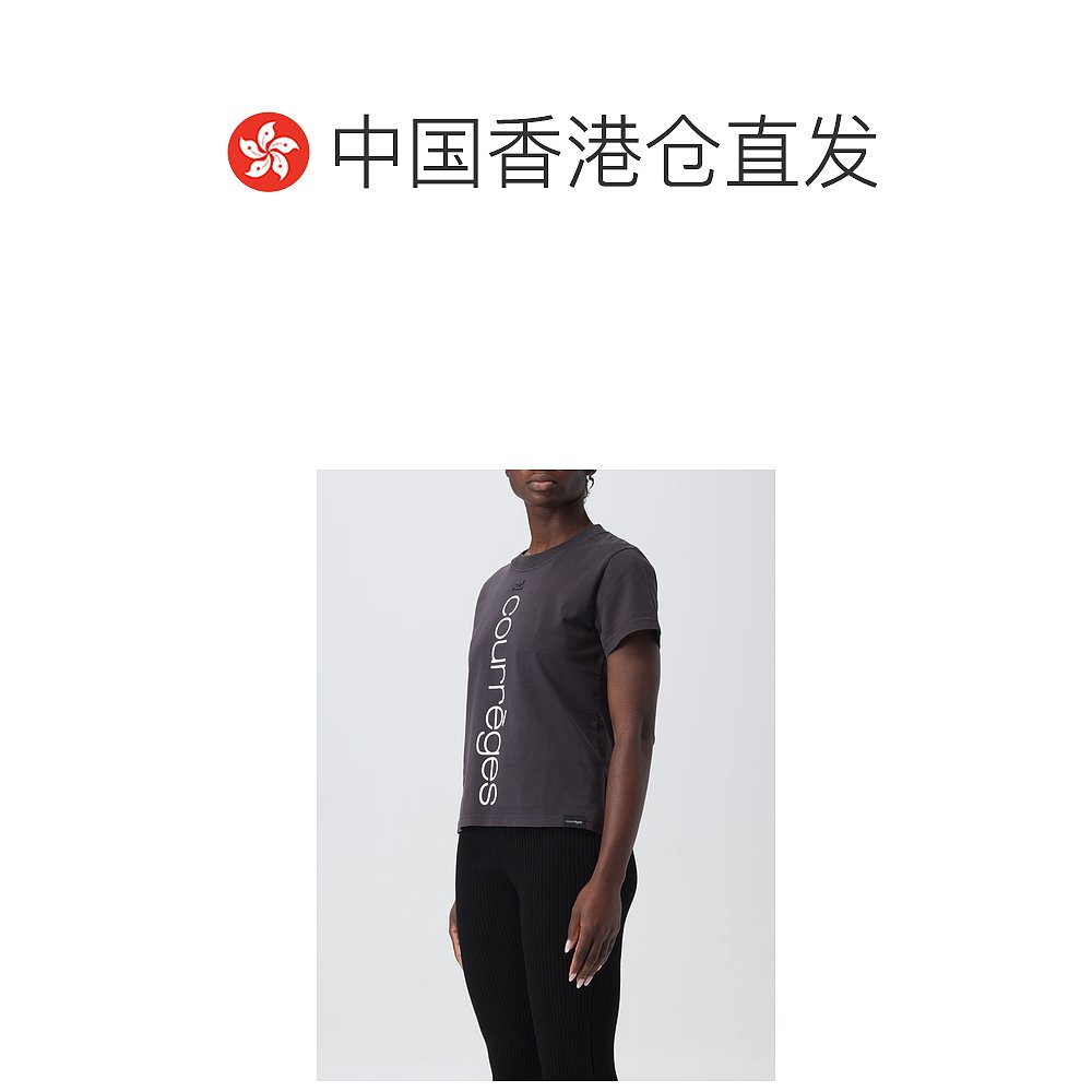 香港直邮Courreges女士 CourrÈges T恤 423JTS006JS0110-图1