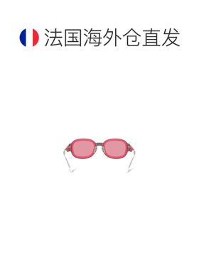自营欧洲直邮Diesel迪赛 女士灰色/红色金属方形太阳镜