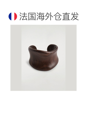 自营欧洲直邮COS 女士胡桃棕木质手镯首饰配饰