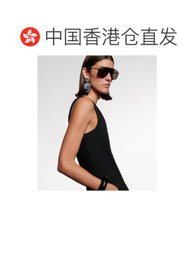 香港直邮alaia 女士 Lettering 徽标飞行员太阳眼镜配饰