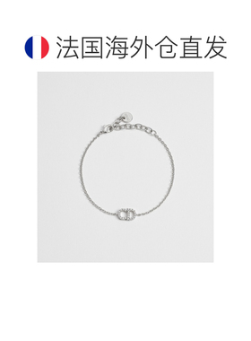 自营1h可退 欧洲直邮Dior迪奥 Clair D Lune女士银色金属水晶手链