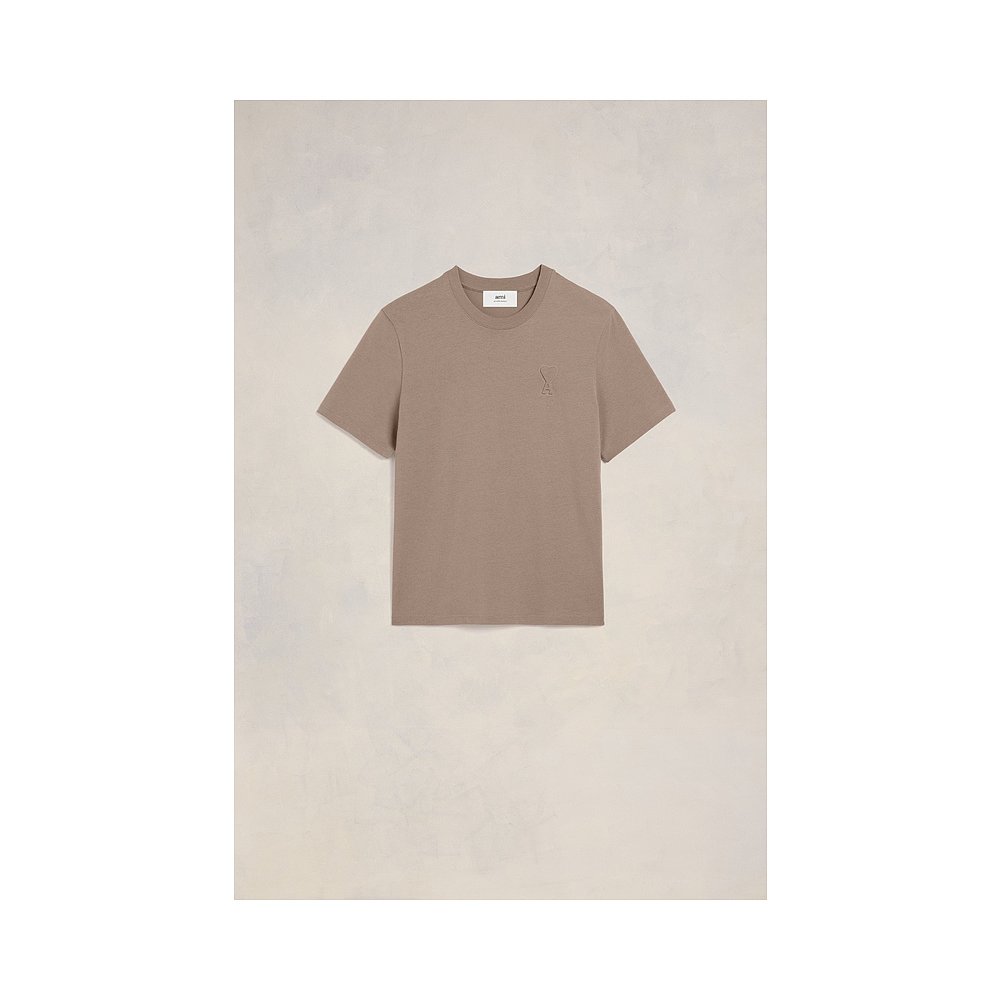 欧洲直邮AMI PARIS厚有机棉平纹针织 T 恤 - 图0