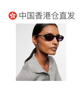 1h可退 香港直邮Gucci 古驰 女士 精饰猫眼太阳眼镜 black黑色 舒