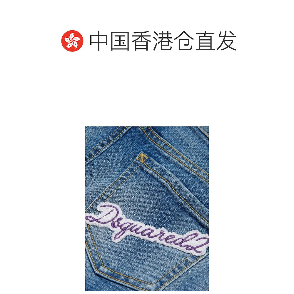 香港直邮Dsquared2 logo贴花牛仔半身裙 DQ2124D0A6M-图1