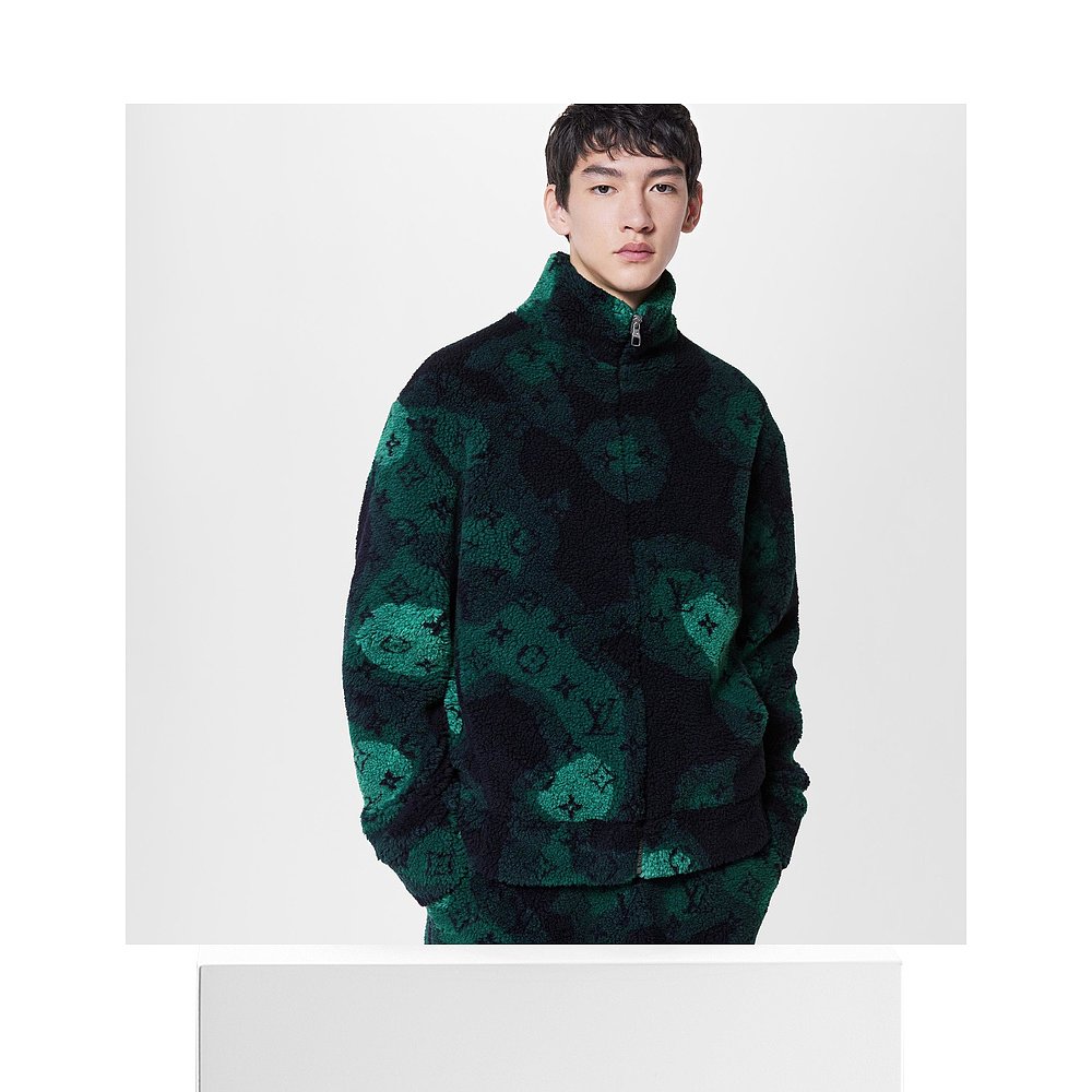 欧洲直邮路易威登(Louis Vuitton) MONOGRAM CAMO 绒面束腰夹克 - 图3