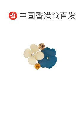 1h可退 香港直邮Marni 珐琅花朵戒指 ANMV0146A0P6527铜戒指