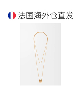 自营欧洲直邮LOEWE罗意威 Anagram女士金色黄铜Bombe项链