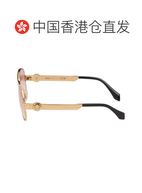 香港直邮versace 范思哲 女士 金色飞行员太阳镜 0VE230215233B60