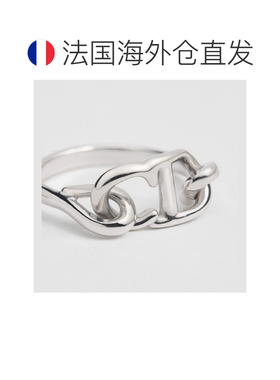 自营欧洲直邮Dior迪奥 CD Icon男士银色戒指