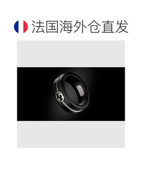 自营欧洲直邮GUCCI古驰 Interlocking女士黑色刚玉戒指