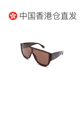 香港直邮ALAIA 女士眼镜 AA0087S00299 SS2026 棕色 全框太阳镜