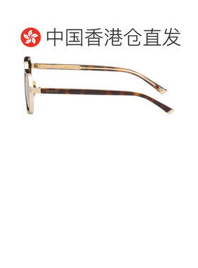 香港直邮Gucci 古驰 男士 金色 & 棕色太阳镜 GG2074S003GOLDHAVA