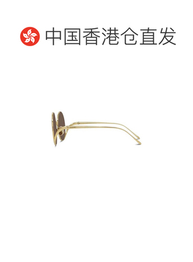香港直邮LOEWE 罗意威 女士 圆框镀金太阳眼镜 LW40187U30
