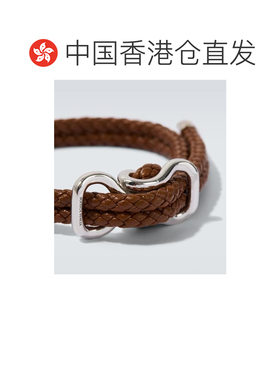 香港直邮Bottega Veneta 葆蝶家 男士 皮革手链 brown棕色 舒适时