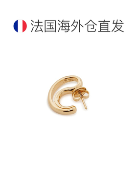 欧洲直邮自营BOTTEGA VENETA葆蝶家 Frills女士金色银质小号耳环