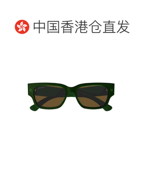香港直邮GUCCI 男士太阳镜 GG1794S004 SS2026 绿色 矩形太阳镜