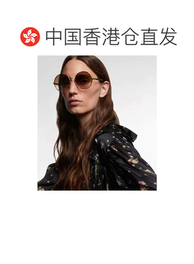 1h可退 香港直邮Chloe 蔻依 女士 Aly 圆形太阳眼镜 metal金属色