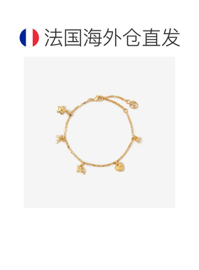 自营欧洲直邮Burberry博柏利 Mini Charm金色镀金手链男女同款