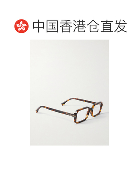 香港直邮Fendi 芬迪 女士 鞍棕色矩形框龟甲色醋纤光学眼镜 FE401