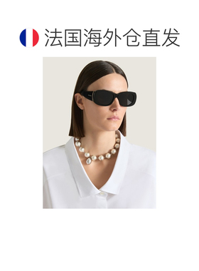 自营欧洲直邮Givenchy纪梵希 Bold女士黑色醋酸酯椭圆矩形太阳镜