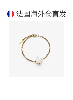 自营欧洲直邮Baccarat巴卡拉 Trefle女士白色纯银镀金四叶草手链